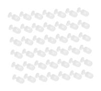 VOSAREA Rouleaux de Rideaux pour Rails 200 Pièces en Plastique Blanc Crochets Solides à Roulement Adaptés pour Chambres et Penderies