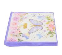VOSAREA Serviettes Imprimées en Papier 100pcs Design Coloré et Forte Absorption, Accessoires Fête Anniversaire pour Holiday Parties Décoratives