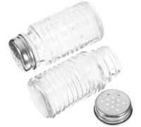 VOSAREA Set de 2 Saupoudreuses à Poivre en Verre Cuisine, Léger et Portable Design Classique et Apparence Délicate, pour Usage en Restaurant Plusieurs styles