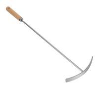 VOSAREA Spatule Longue en Acier Inoxydable Manche en Bois, Spatule Plate pour Wok Frire le Soja Riz, Protège les Mains les Brûlures