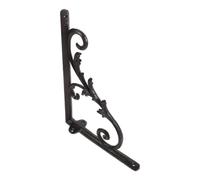 VOSAREA Support Mural Décoratif pour Plantes, Panier Suspendu, Fer Noir | Fixation Murale, Usage Maison ou Jardins Communautaires, Format 26x19x4,7cm, Finition Anti-déformation
