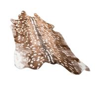 VOSAREA Tapis Décoratif Imitation Peau de Cerf en Polyester Confortable et Pratique pour Chambre, Tapis de Sol Créatif Toucher Doux Couleur Café
