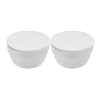 VOSAREA Tasse à Mesurer le Café en Céramique Blanche, Bol de Dégustation Empilable avec Prise Confortable, Dégustation de Café à Domicile