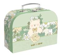 VOSAREA Valise en Papier Fête Boîte de Rangement Portable Réutilisable Couleur Vert Clair pour Chocolats et Noix Pratique pour Présent Mariage