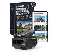 Vosker Caméra de surveillance extérieure V150 LTE 4G sans fil panneau solaire IP65