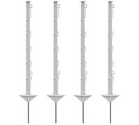 VOSS.farming 120x piquets en Plastique, 74cm, piquets de clôture Anti gibier, Paquet économie, Couleur Blanche