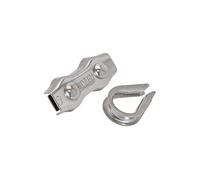 VOSS.farming 3X Kit connecteur de cordelettes avec cosse, en Acier Inoxydable, 6 mm