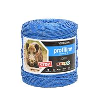 VOSS.farming Fil pour clôtures électriques Contre Le sangliers, pour clôtures Contre Animaux Sauvages, 400 m, avec conducteurs 2X 0,25 cuivre + 2X 0,25 INOX, Couleur Bleu