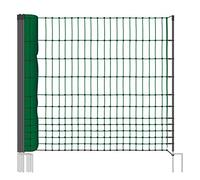 VOSS.farming Filet Non-électrifiable farmNET 25m H : 112cm Vert 9 piquets Double Pointe clôture volaille