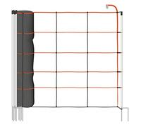 VOSS.farming Filet pour Moutons TitanLight Net, 50 m x 108 cm, 2 Pointes - Filet de clôture électrique pour porcs, chèvres, Orange