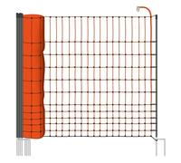 VOSS.farming Filet volaille 50m H : 112cm Orange EURONETZ 15 piquets Double Pointe clôture électrique