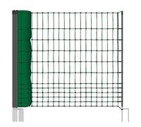 VOSS.farming Filet Volailles Classic 50m x 112cm avec 16 Piquets à Double Pointe, Non-électrifiable, clôture volaille, Vert
