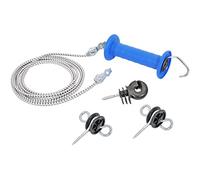 VOSS.farming Kit poignée portillon avec corde élastique, 3,2m / 5,2m - accessoires utiles pour clôtures électriques