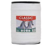 VOSS.farming Ruban pour clôture électrique Classic, pour Paddocks, 40 mm, 200 m, avec conducteurs 8X 0.16 INOX, Couleur Blanche