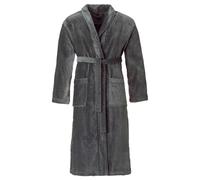 Vossen - Peignoir pour hommes/femmes unie, col châle, velours LT3691 (XL) (couleurs flanelle)