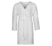 Vossen - Robe de chambre « Texas » pour hommes/femmes, unie, avec capuche LT5024 (M) (blanc)