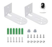 VOSSOT 2 Pièces Support Camera Exterieur pour Eufy Security Indoor Cam E220 | Support Enceinte Murale, pour Blink Mini Pan Tilt, Accessoires de Surveillance Métal Robuste, Comprend 1 Tournevis Cruciforme