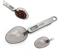 VOSSOT cuillère doseuse mesure 0,1g/500g 2 de tête de cuillère différentescuillere doseuse multifonctionnel plusieurs unités de mesure electronic spoon scale face avant en acier inoxydable argenté