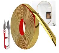 VOSSOT Moulures décoratives autocollantes en PVC - 2 cm x 6 m - Moulures murales flexibles - À décoller et à coller - En plastique avec autocollant - Pour cuisine, cadre de miroir, fenêtres, portes et