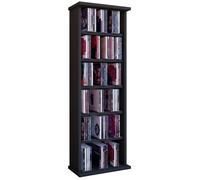 VOSTAN tour rangement bibliothèque CD-DVD 150 CD noir sans portes vitrés