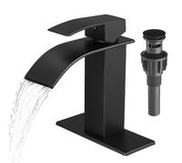 VOTON - Robinet de salle de bain à jet cascade, 1 trou, avec plaque de