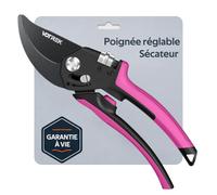 VOTREK® Sécateur de Jardin Bypass à Poignée Réglable pour Mains Fragiles | Lame SK5, Ressort Protégé, Secateur Pro 21,5 cm, Ciseaux de Jardinage pour Rosiers, Arbustes et Fruitiers, Cisailles à gazon