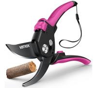 VOTREK Sécateur de Jardin Bypass Pro 21,5 cm - Pour Mains Fragiles avec Réglage Progressif, Lame SK5 & Ressort Intégré - Secateur et Ciseaux Jardinage pour Rosiers et Fruitiers -Un Cadeau Jardin Idéal