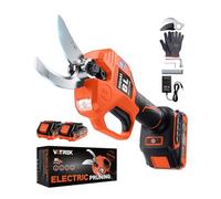 VOTREK® Sécateur Électrique 40mm avec 2 Batteries 2,0 Ah, Moteur Brushless 600W, Lame SK5, Double Sécurité, Autonomie Prolongée pour Taille Intensive et Travail Continu Secateur Electrique Sans Fil