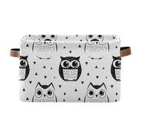 voucong Lot de 1 panier de rangement pliable et imperméable avec poignée robuste pour jouets Motif chouette