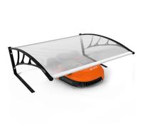 VOUNOT® Abri Garage pour Robot Tondeuse 105x80x46cm Toit Rigide Transparent | Pieds en Métal, Protection contre les UV et les Intempéries, Fixation au Sol avec Piquets, pour Jardin et Pelouse