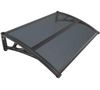 VOUNOT® Auvent de Porte d'entrée Toit Marquise en Polycarbonate Porte Résistante Toit Abri Protection Contre La Pluie et UV 120x80cm Anthracite