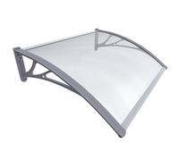 VOUNOT Auvent de porte marquise 100x80 cm transparent en Polycarbonate anti UV