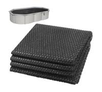 VOUNOT® Bâche à bulles piscine rectangulaire 300x200cm noir - 120µm - découpable - bâche solaire film chauffant couverture