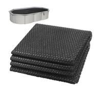 VOUNOT® Bâche à bulles piscine rectangulaire 700x400cm noir - 120µm - découpable - bâche solaire film chauffant couverture