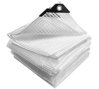 VOUNOT® Bâche de Protection en Polyéthylène 180g/m² Bâche Imperméable Ultra Lourde et Résistante Revêtue avec Oeillets en Aluminium Couverture Étanche pour Jardin, Piscine 3x5m Blanc