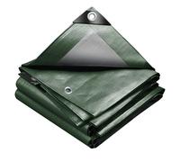 VOUNOT® Bâche de Protection en Polyéthylène 240g/m² Imperméable Ultra Lourde et Résistante Revêtue des Deux Côtés avec Oeillets en Aluminium Vert et Argent 2x3m
