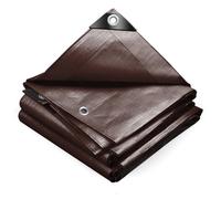 VOUNOT® Bâche de couverture 3x4m 240 g/m² imperméable camion avec oeillets, bâche en tissu brun