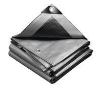 VOUNOT® Bâche de Protection en Polyéthylène 240g/m² - 2x3m - Gris et Noir - Imperméable, Anti-UV, Ultra Résistante