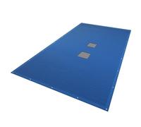 VOUNOT® Bâche piscine 4x7m avec oeillets alu et filet d'écoulement - Double couche - Polyéthylène 160g/m² - Couverture étanche bleu