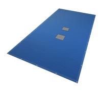 VOUNOT® Bâche piscine 4x9m avec oeillets alu et filet d'écoulement - Double couche - Polyéthylène 160g/m² - Couverture étanche bleu