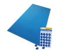 VOUNOT® Bâche piscine 5x10m avec oeillets alu - Double couche - Polyéthylène 160g/m² - Couverture étanche bleu foncé