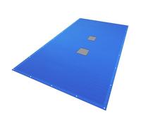 VOUNOT® Bâche piscine 4x7m avec oeillets alu et filet d'écoulement - Double couche - Polyéthylène 160g/m² - Couverture étanche bleu