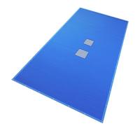 VOUNOT® Bâche piscine 6x12m avec oeillets alu et filet d'écoulement - Double couche - Polyéthylène 160g/m² - Couverture étanche