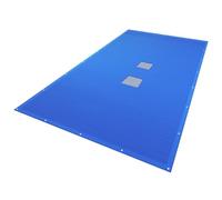 VOUNOT® Bâche piscine 8x14m avec oeillets alu et filet d'écoulement - Double couche - Polyéthylène 160g/m² - Couverture étanche