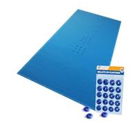 VOUNOT® Bâche piscine 5x10m avec oeillets alu - Double couche - Polyéthylène 160g/m² - Couverture étanche bleu foncé