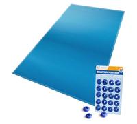 VOUNOT® Bâche Piscine Rectangulaire en Polyéthylène 160g/m2 Bâche Imperméable Résistante Double Couche avec Oeillets en Aluminium Couverture Étanche 8x14m Bleu Foncé