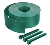 VOUNOT® Bordure de jardin haute flexible 10M en PE avec 6 piquets - hauteur 13cm - epaisseur 3mm - vert