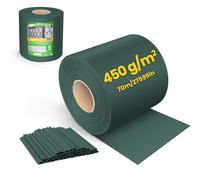 VOUNOT® Brise Vue Occultant Clôture en PVC 450 g/m² Protection Visuelle pour Jardin Lamelle Occultation 19 cm x 70 m avec 40 Clips de Fixation pour Panneau Grillagé Clôtures Rigides Vert