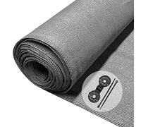 vounot® Brise Vue Occultant en HDPE 150g/m² avec Attaches et Clips de Fixation Protection Rayons UV Résistant aux Déchirures et au Vent Protection pour Jardin Balcon 1.5x10m Gris