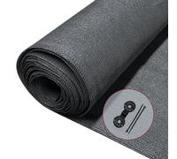 Brise vue occultant en HDPE 150g/m² 1x10m avec attaches de fixation anthracite